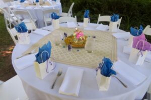 sample table setting for Saturday