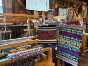 Anne and Susan with monksbelt and twill rugs